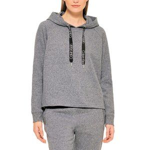 Calvin Klein Cozy Relaxed Fit Fleece Logo Hoodie Gray
